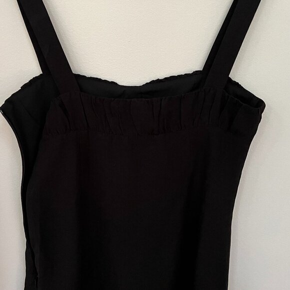Reveriee Linen Blend Sheath Dress in Black Size L - Picture 3 of 11